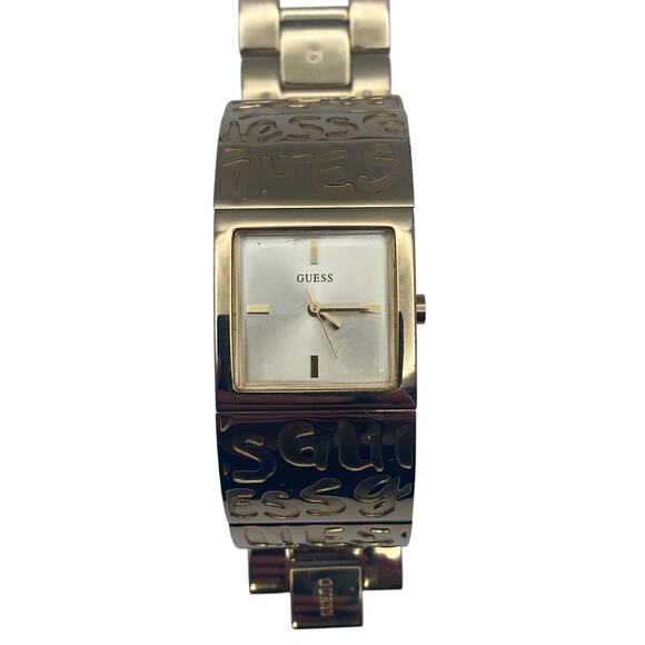 Guess Women's Quartz Watch Gold Tone Logo Bracelet U95159L1 Working New Battery - Picture 1 of 7